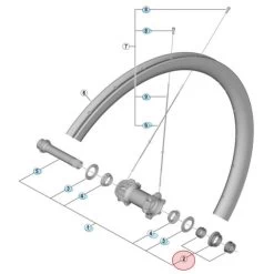 Cône Et Ecrou Droit De Moyeu Shimano Dura-Ace WH-R9170-C40-TU-F12